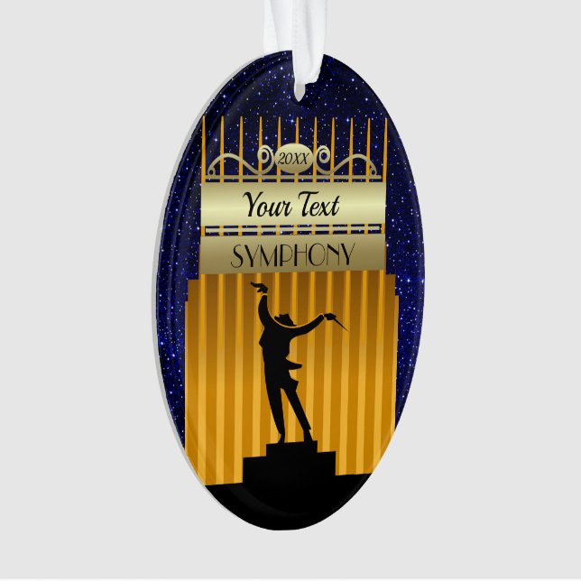 Symphony Orchestra Music Ornament (Front)