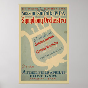 Symphony Orchestra WPA Vintage Music Poster