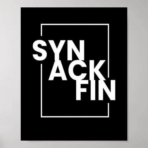 SYN ACK FIN IT Hacker Code Poster