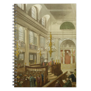Synagogue, Dukes Place, Houndsditch, from Ackerman Notebook