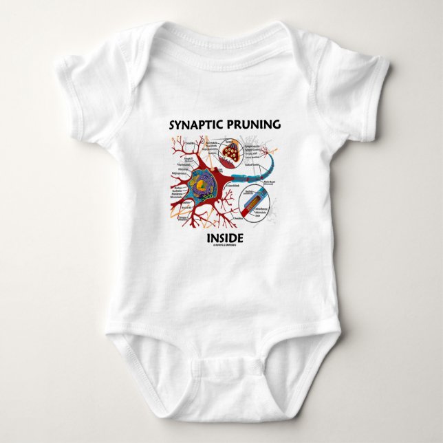 Synaptic Pruning Inside Neuron Synapse Geek Humor Baby Bodysuit (Front)