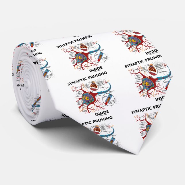 Synaptic Pruning Inside Neuron Synapse Geek Humor Tie (Rolled)