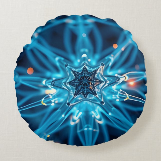 Synaptic Star Round Pillow (Front)
