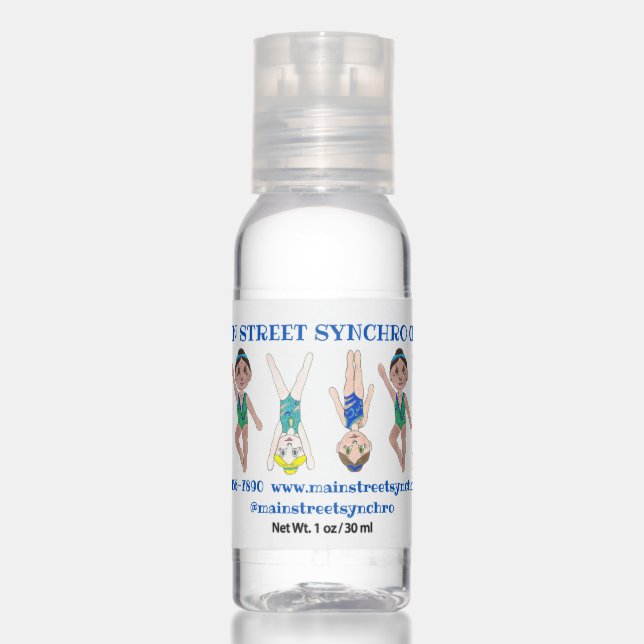 Synchro Club Synchronized Swimming Swim Team Pool Hand Sanitizer (Front)