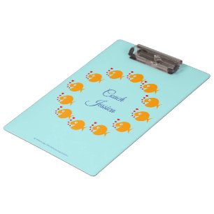 Synchro Coach Synchronized Swimming Goldfish Cute Clipboard