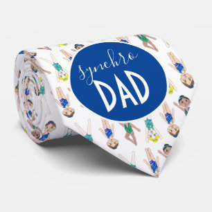 SYNCHRO DAD Synchronized Swimming Daughter Name Neck Tie