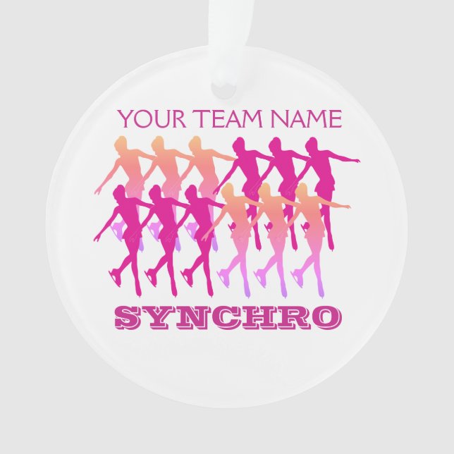 Synchro Figure Skating Custom Gift Ornament (Front)