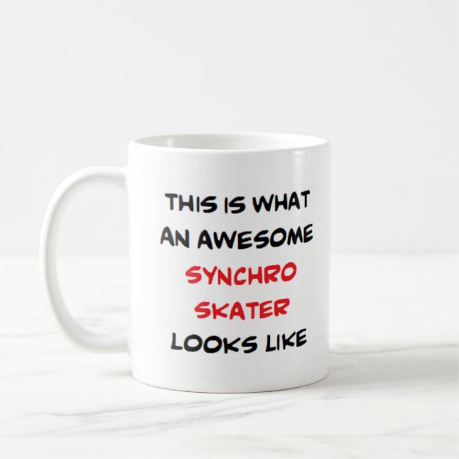 synchro skater, awesome coffee mug (Left)