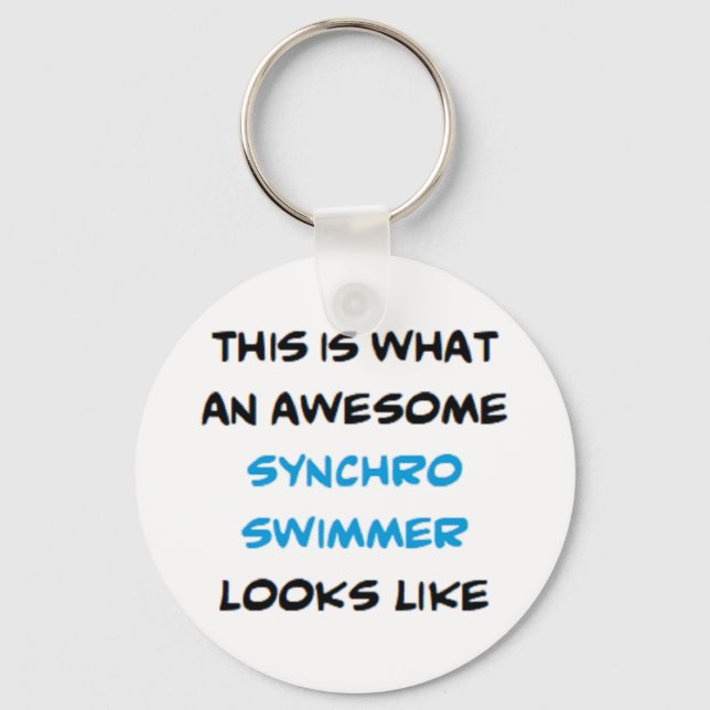 synchro swimmer, awesome keychain (Front)