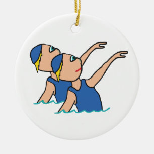 Synchro Swimming Ceramic Ornament