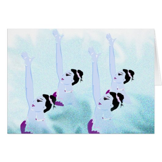 Synchronised Swimmers - beautiful cards, t-shirts (Front Horizontal)