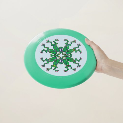Synchronised swimming frogs in togs pattern Wham_O frisbee