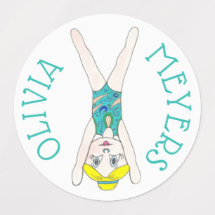 Synchronized Artistic Swimmer Synchro Swim Girl Kids' Labels