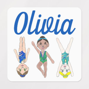 Synchronized Artistic Swimmer Synchro Swim Girl Kids' Labels