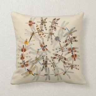 Synchronized Dragonflies Pillow