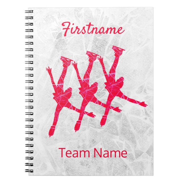 Synchronized skating journal - Arabesque red ice (Front)