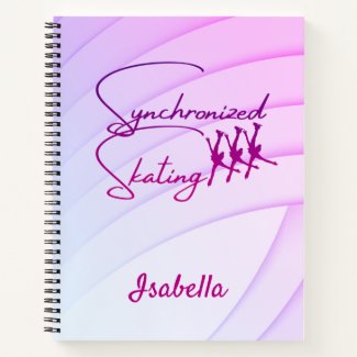 Synchronized skating notebook calligraphy purple