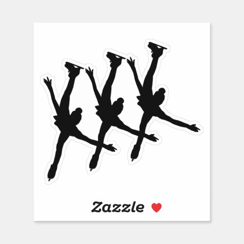 Synchronized Skating Sticker arabesque black