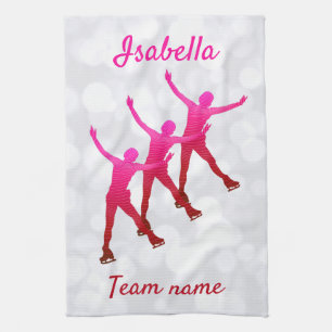 Synchronized Skating Towel blade pink to red