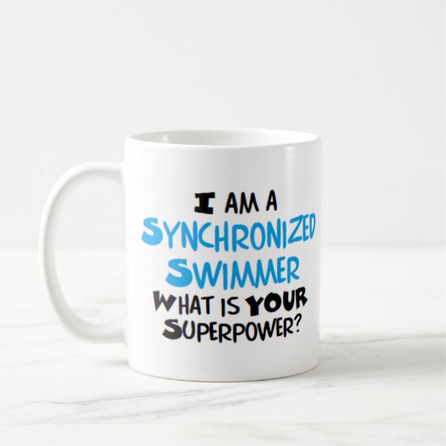 synchronized swimmer coffee mug (Left)