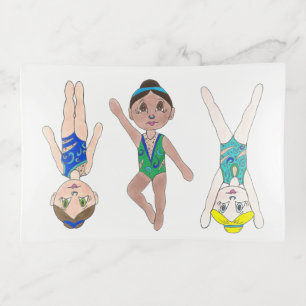 Synchronized Swimmer Girls Swim Team Synchro Trinket Tray