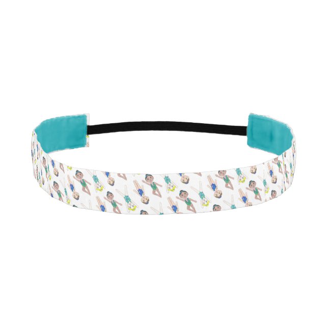 Synchronized Swimmer Girls Synchro Swimming Sports Athletic Headband (Front)