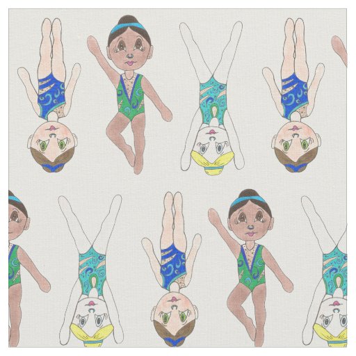 Synchronized Swimmer Girls Synchro Swimming Sports Fabric