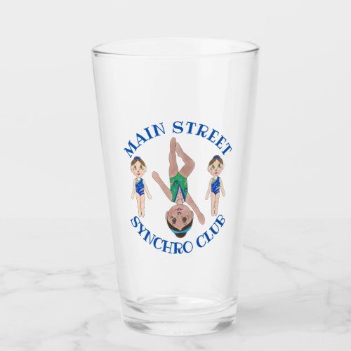 Synchronized Swimmer Girls Synchro Swimming Sports Glass