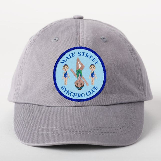 Synchronized Swimmer Girls Synchro Swimming Sports Patch (On Headwear)