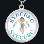 Synchronized Swimmer Girls Synchro Swimming Sports Silver Plated Necklace<br><div class="desc">Design features an original marker illustration of a row of synchro swimmers. Ideal for your favorite synchronized swimmer or coach.

This synchronised swimmer design is also available on other products. Don't see what you're looking for? Need help with customization? Contact Rebecca to have something designed just for you.</div>