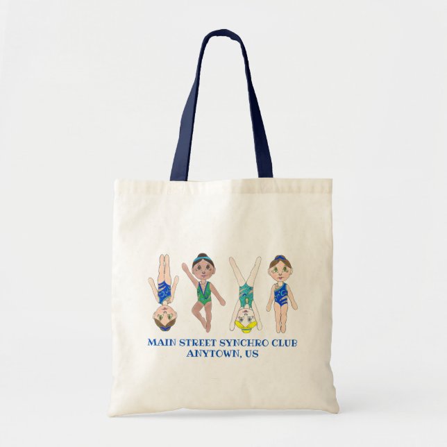 Synchronized Swimmer Girls Synchro Swimming Sports Tote Bag (Front)