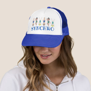 Synchronized Swimmer Girls Synchro Swimming Sports Trucker Hat