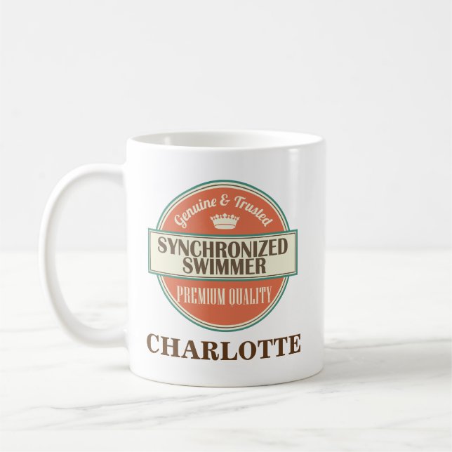 Synchronized Swimmer Personalized Office Mug Gift (Left)
