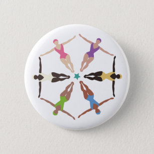Synchronized Swimmers Button