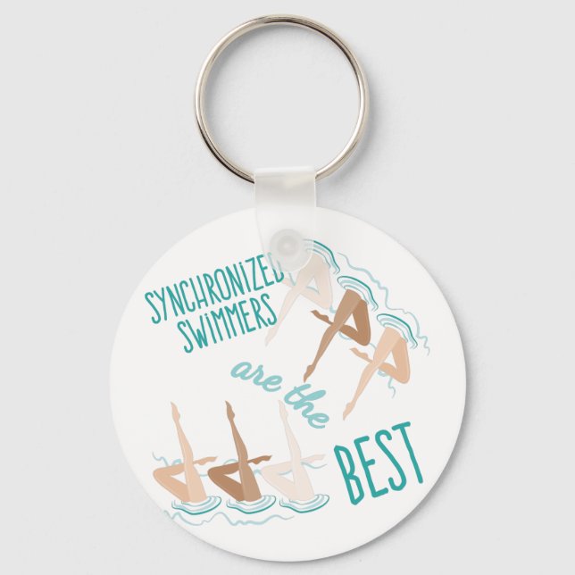 Synchronized Swimmers Keychain (Front)