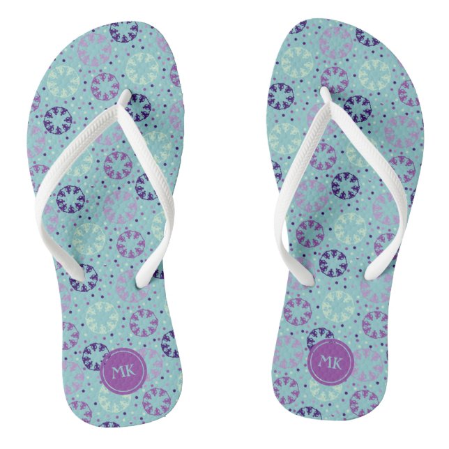 Synchronized Swimmers Swimming Patterned Monogram Flip Flops (Footbed)