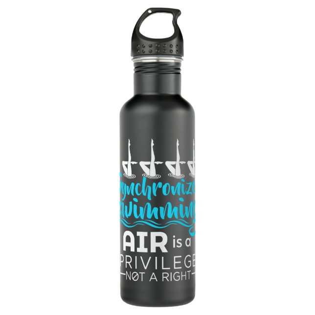 Synchronized Swimming Air Is a Privilege Stainless Steel Water Bottle (Front)