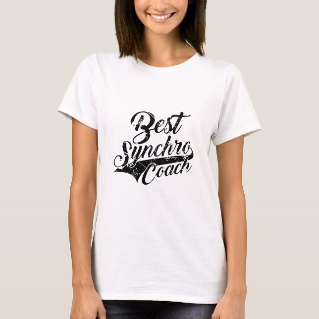 Synchronized Swimming Best Synchro Coach T-Shirt (Front)