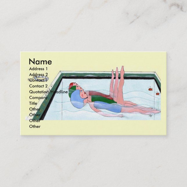Synchronized Swimming Business Cards (Front)