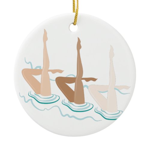 Synchronized Swimming Ceramic Ornament