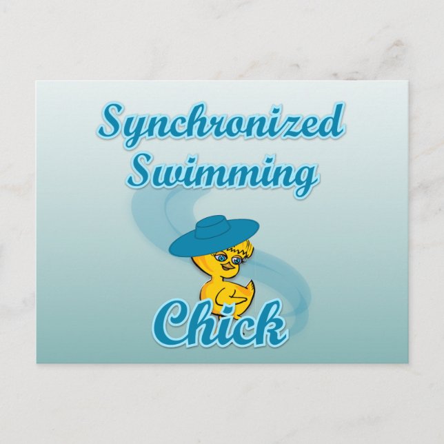 Synchronized Swimming Chick #3 Postcard (Front)