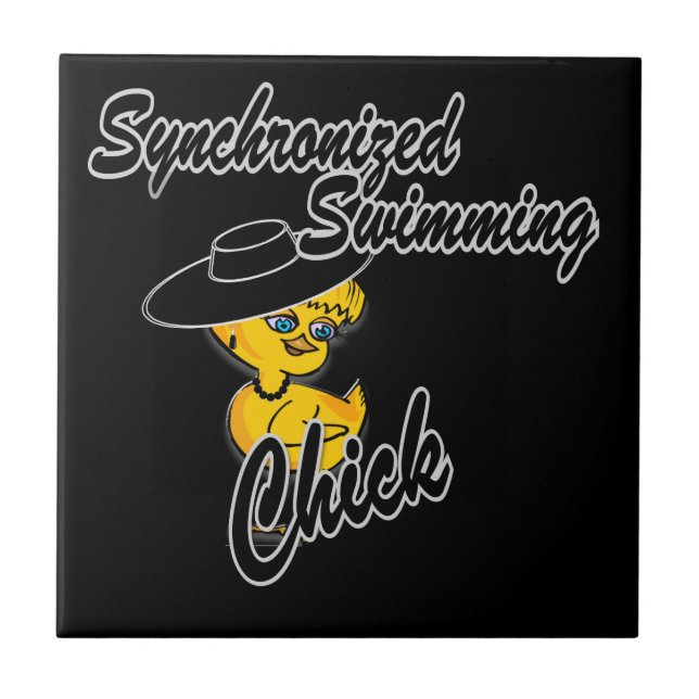 Synchronized Swimming Chick #4 Ceramic Tile (Front)