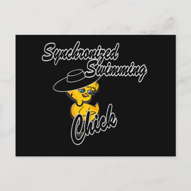 Synchronized Swimming Chick #4 Postcard (Front)