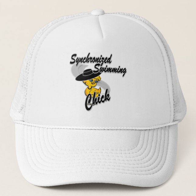 Synchronized Swimming Chick #4 Trucker Hat (Front)