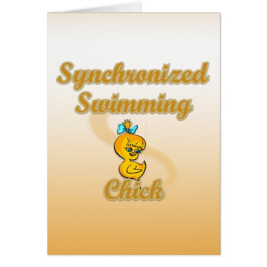 Synchronized Swimming Chick Cards (Front)