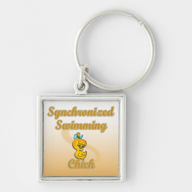 Synchronized Swimming Chick Keychain (Front)