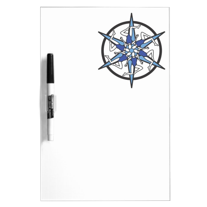 Synchronized Swimming Circle Logo in Blue Dry Erase Whiteboards