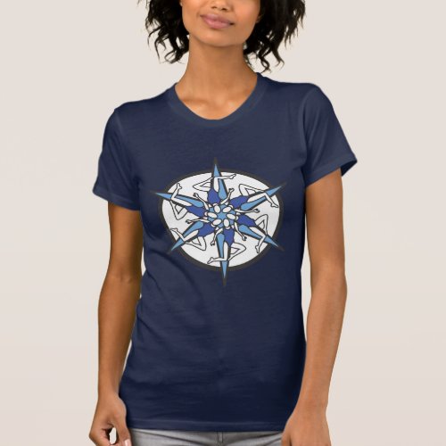 Synchronized Swimming Circle Logo in Blue T_Shirt