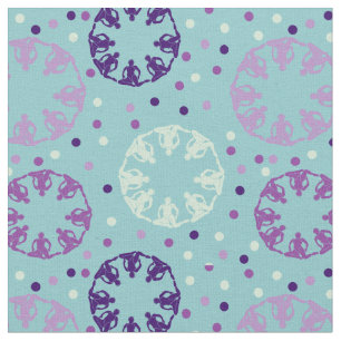 Synchronized Swimming Geometric Pattern Polka Dot Fabric