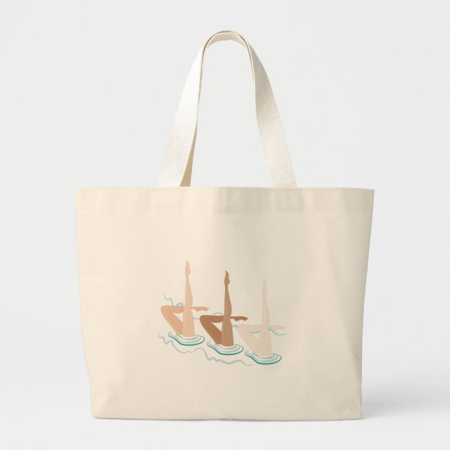 Synchronized Swimming Large Tote Bag (Front)